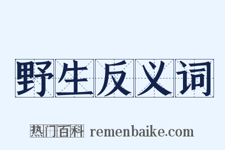 野生反义词是什么意思的图片